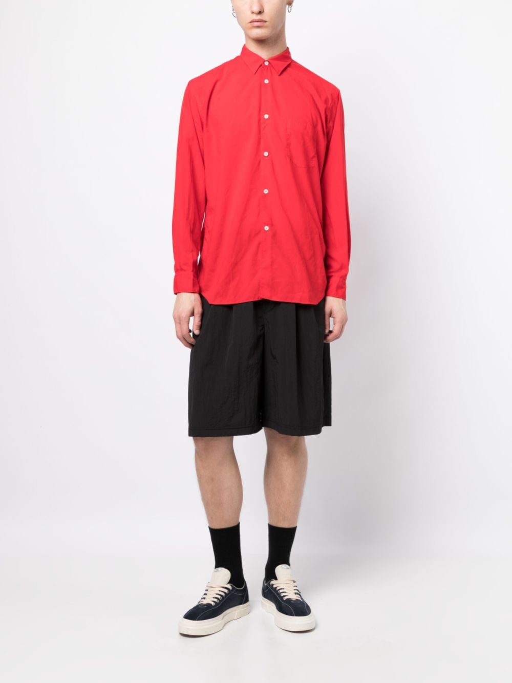Comme Des Garçons Shirt Overhemd met opgestikte zak - Rood