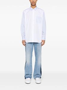 Comme Des Garçons colour-block cotton shirt - Wit