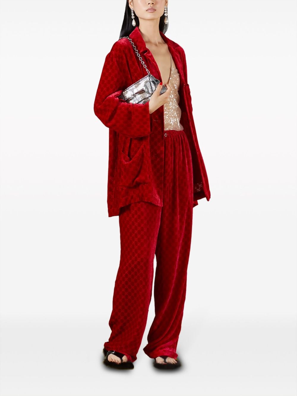 Gucci Fluwelen blouse - Rood
