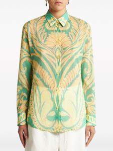 ETRO abstract-print cotton shirt - Groen