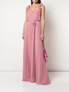 Marchesa Notte Bridesmaids Maxi-jurk met geborduurde bloemen - Roze
