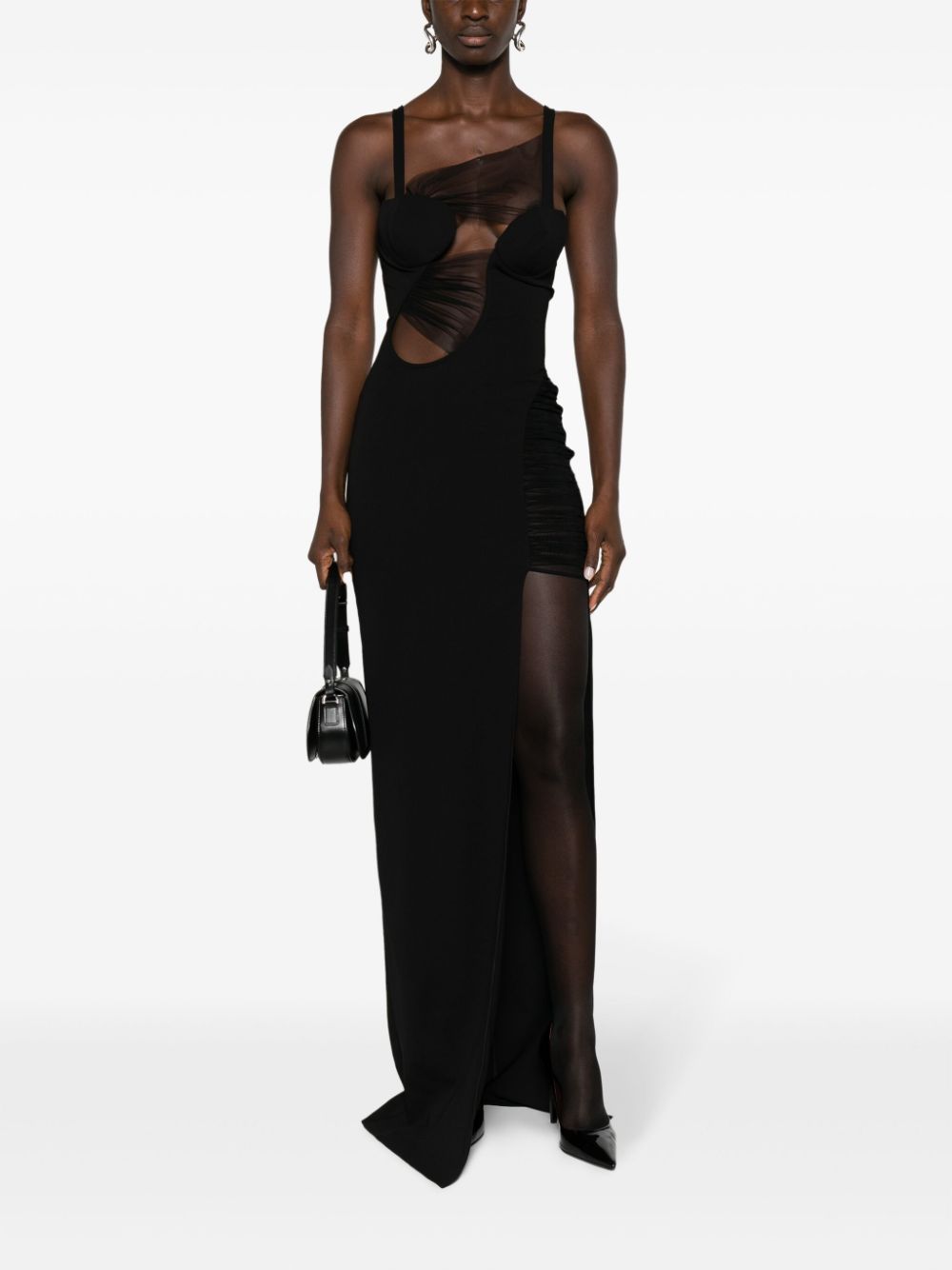 Nensi Dojaka Asymmetrische jurk - Zwart