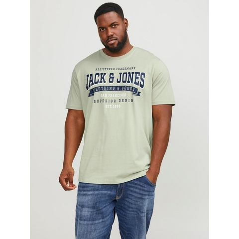 Jack & Jones PlusSize Shirt met ronde hals JJELOGO TEE SS O-NECK 2 COL 23/24 PLS