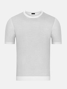WAM Denim Lucas Pique Knit White T-Shirt-