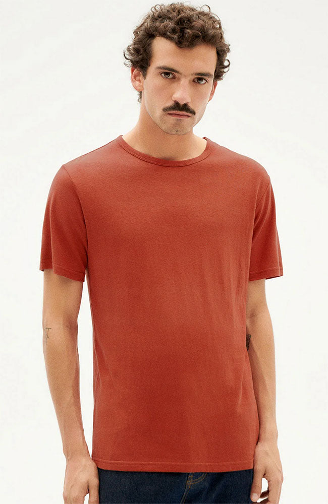Thinking mu Herren vegan T-Shirt Lehm Rot