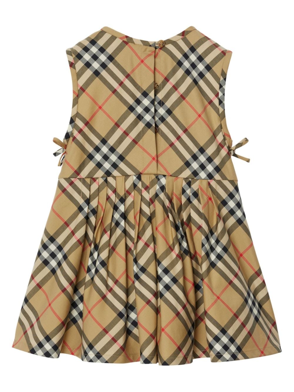 Vintage Check pleated dress - Bruin