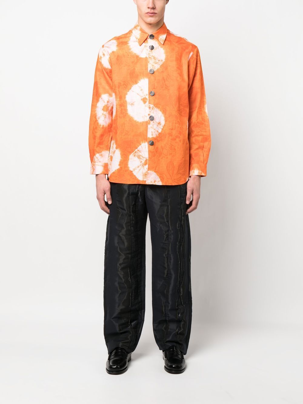 Labrum London Overhemd met tie-dye print - Oranje