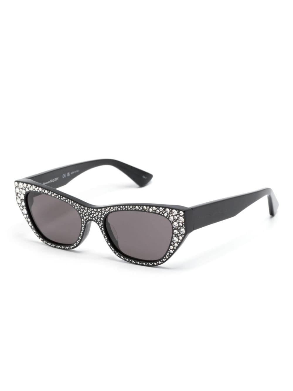 Alexander McQueen Eyewear Zonnebril met rechthoekig montuur - Zwart