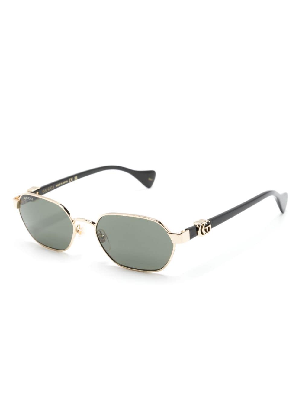 Gucci Eyewear Mini Running zonnebril met ovalen montuur - Goud