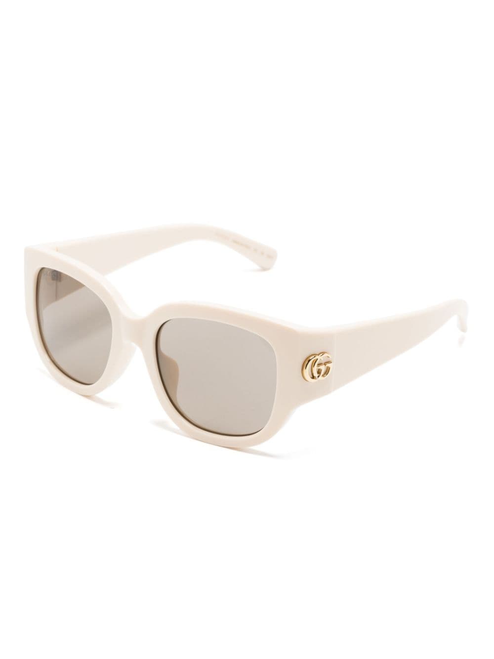 Gucci Eyewear Double G zonnebril met wayfarer montuur - Wit