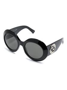 Gucci Eyewear Zonnebril met ovaal montuur - Zwart