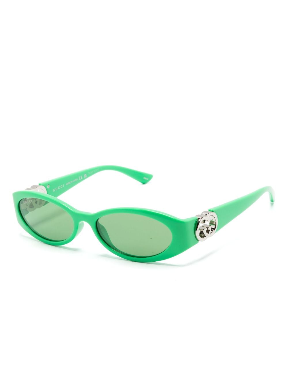 Gucci Eyewear Hailey zonnebril met ovalen montuur - Groen
