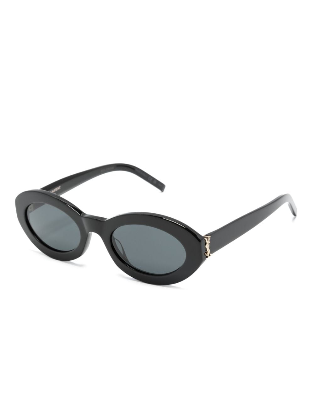 Saint Laurent Eyewear Zonnebril met ovaal montuur - Zwart