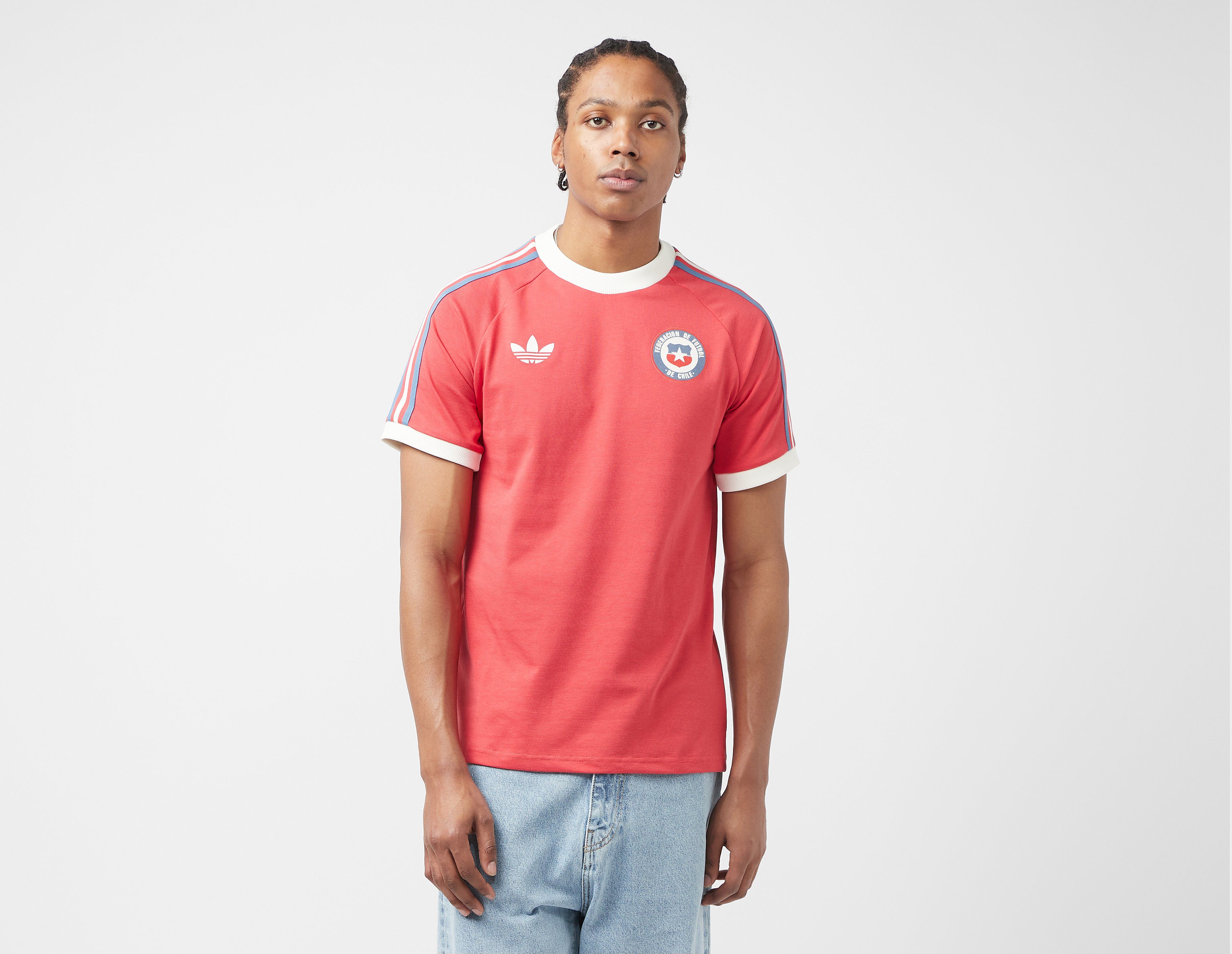 Adidas Originals Chile Adicolor Classics 3-Stripes T-Shirt, Red