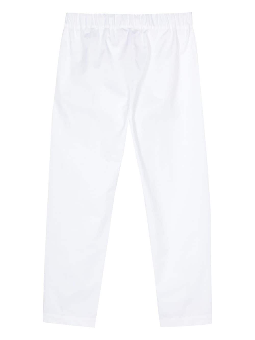 Semicouture gabardine tapered trousers - Wit
