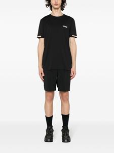 BOSS T-shirt met contrasterende streep - Zwart