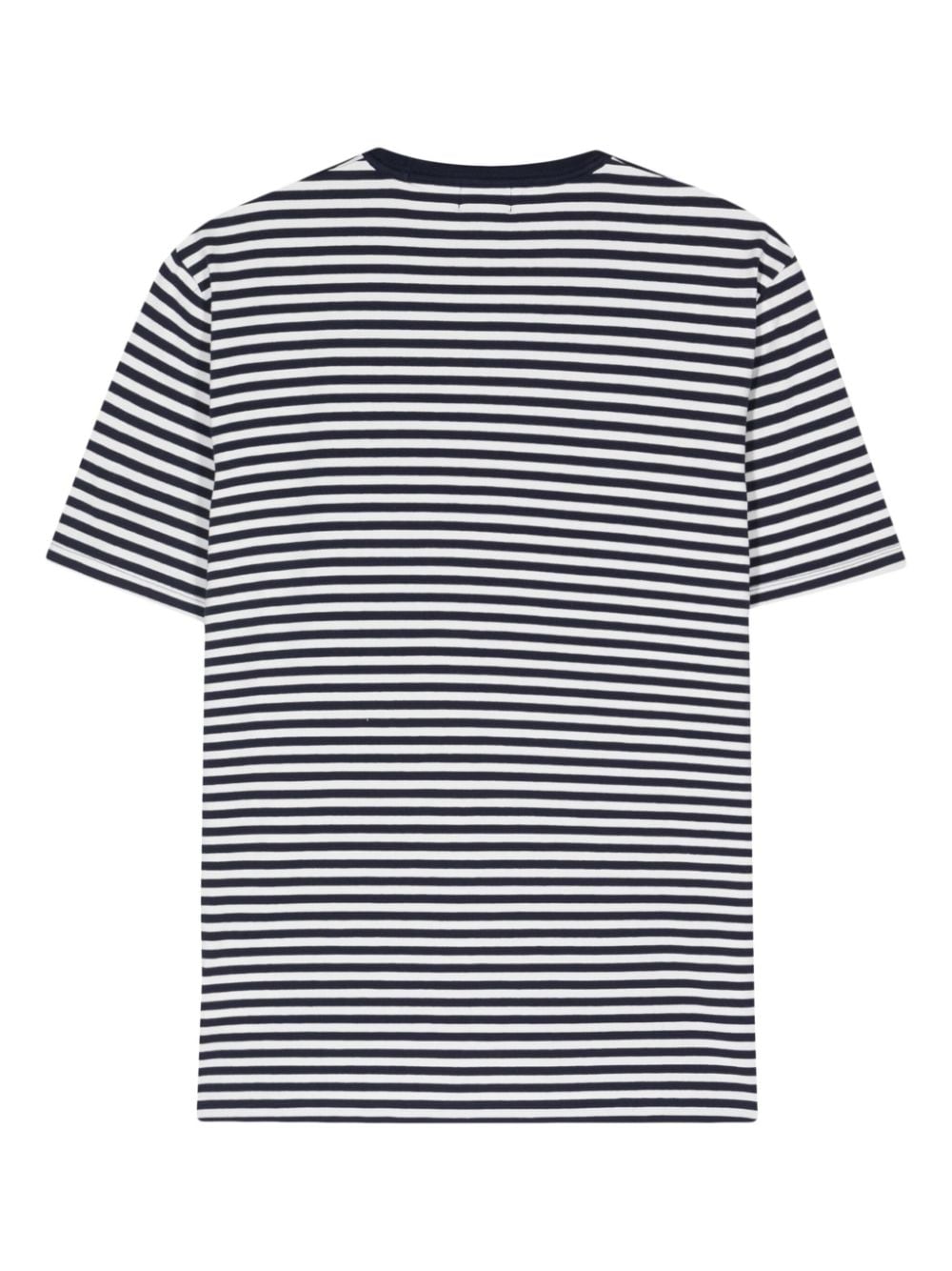 Woolrich logo-print striped T-shirt - Blauw