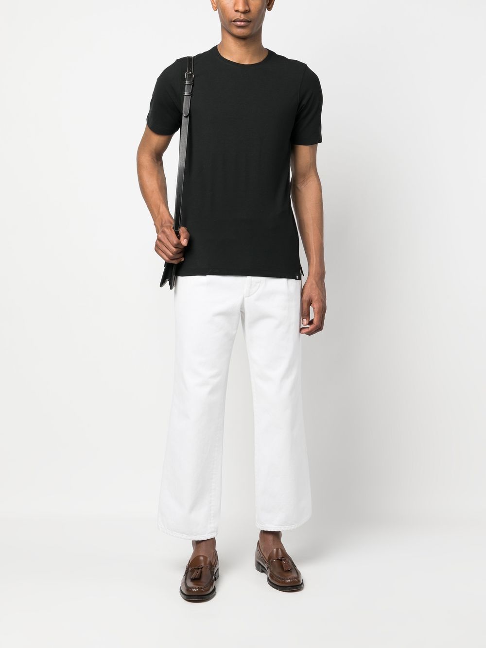 Lardini T-shirt met ronde hals - Zwart