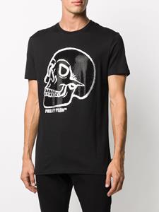 Philipp Plein T-shirt met doodskopprint - Zwart