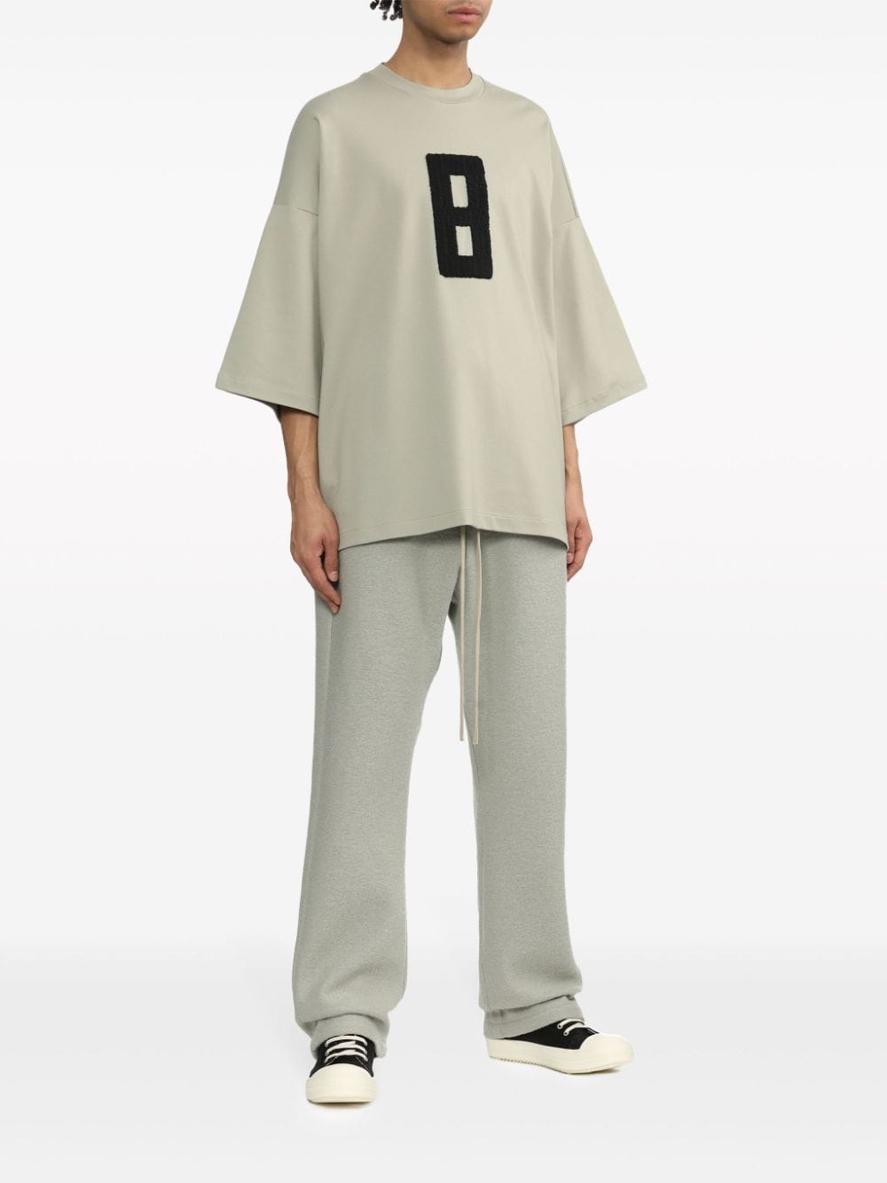Fear Of God Embroidered 8 oversized T-shirt - Beige