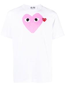 Comme Des Garçons Play T-shirt met hartprint - Wit