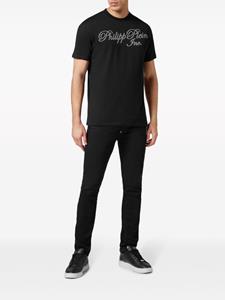 Philipp Plein Katoenen T-shirt met logoprint - Zwart