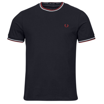 fredperry Fred Perry - Twin Tipped Navy/Snow White/Burnt Red - T-Shirt