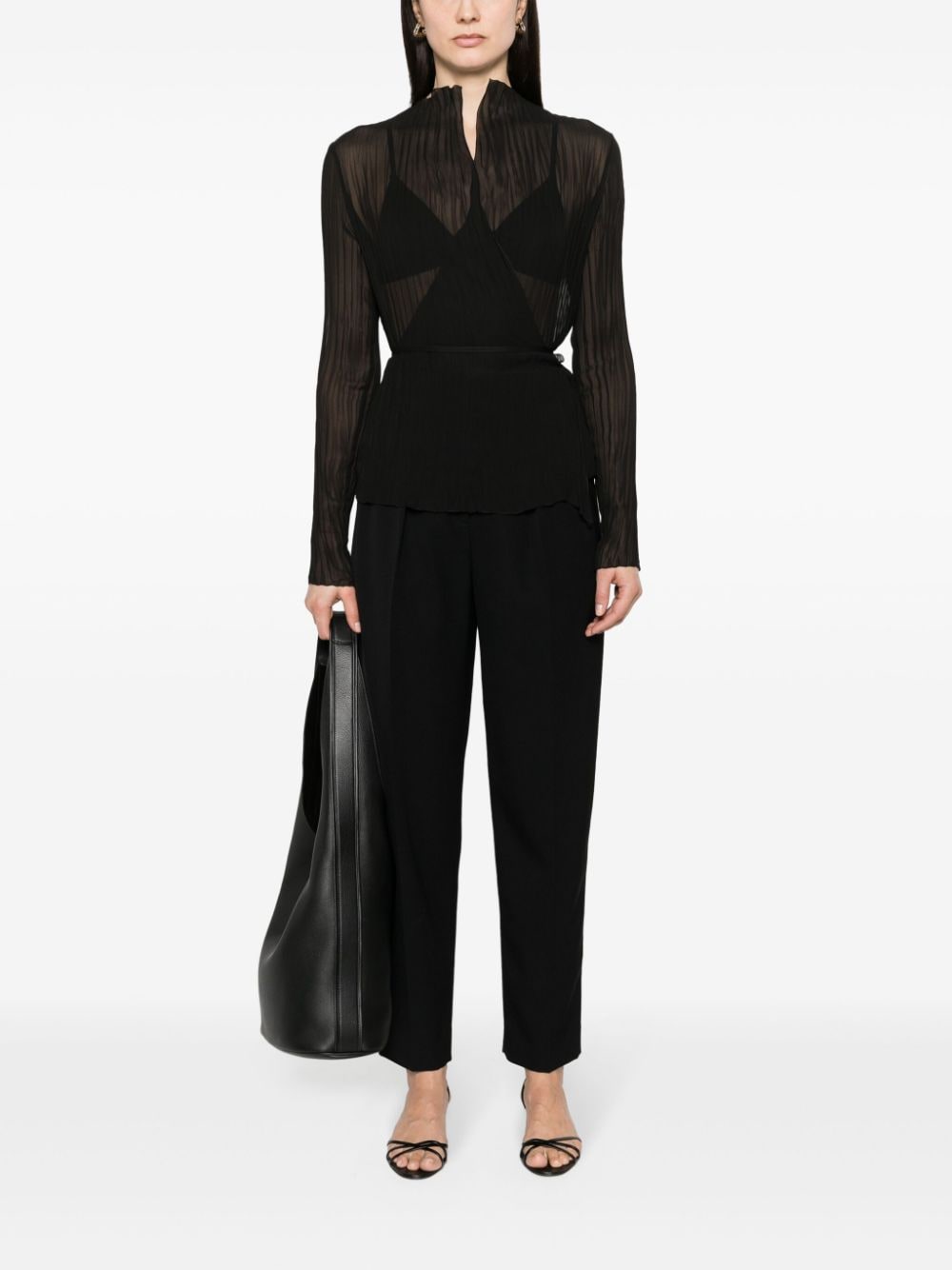 Fabiana Filippi Semi-transparante blouse - Zwart