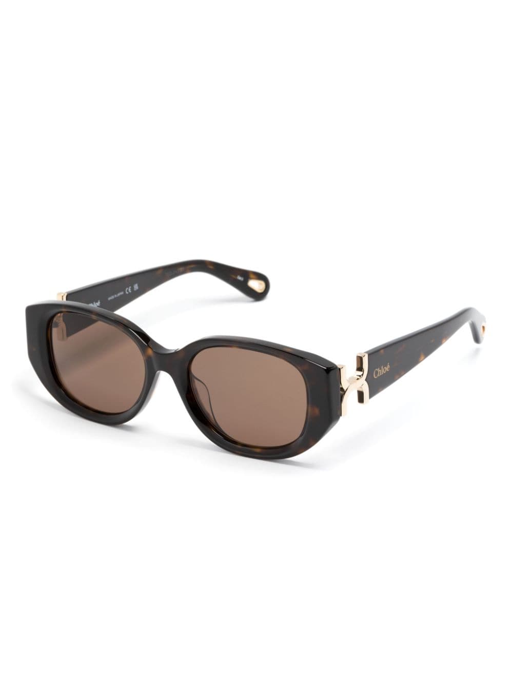 Chloé Eyewear Marcie oval-frame sunglasses - Bruin
