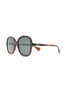 Gucci Eyewear Zonnebril met vierkant montuur - Bruin