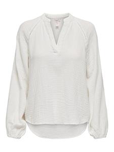 ONLY Blusenshirt Legere Shirt Bluse mit Ballonärmeln V-Neck Top ONLTHYRA 7240 in Weiß