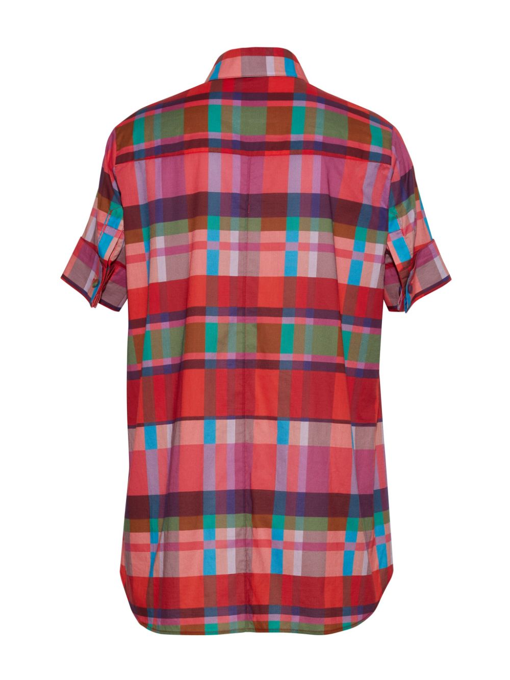 Adam Lippes Trapeze checked cotton-voile shirt - Rood