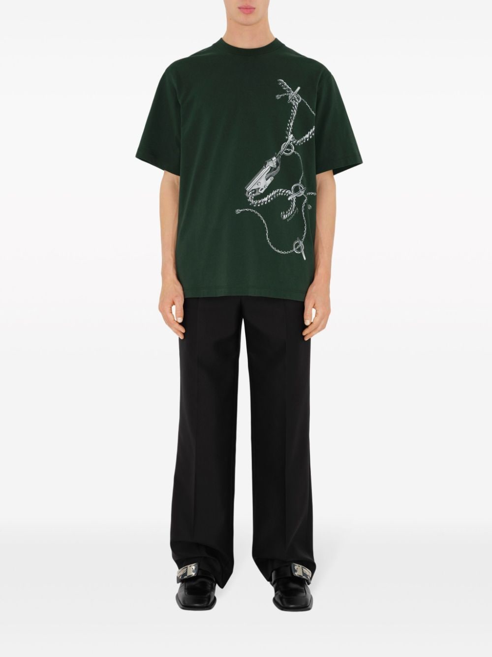 Burberry Knight Hardware cotton T-shirt - Groen
