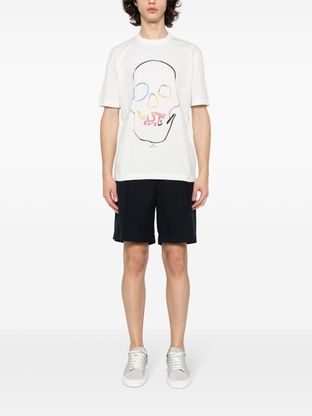 PS Paul Smith skull-print cotton T-shirt - Wit