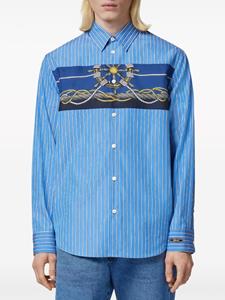 Versace Nautical striped long-sleeve shirt - Blauw