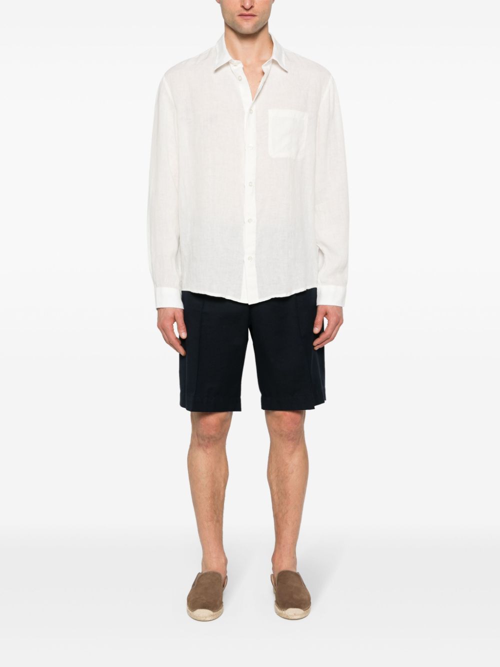 A.P.C. Cassel logo-embroidered shirt - Wit