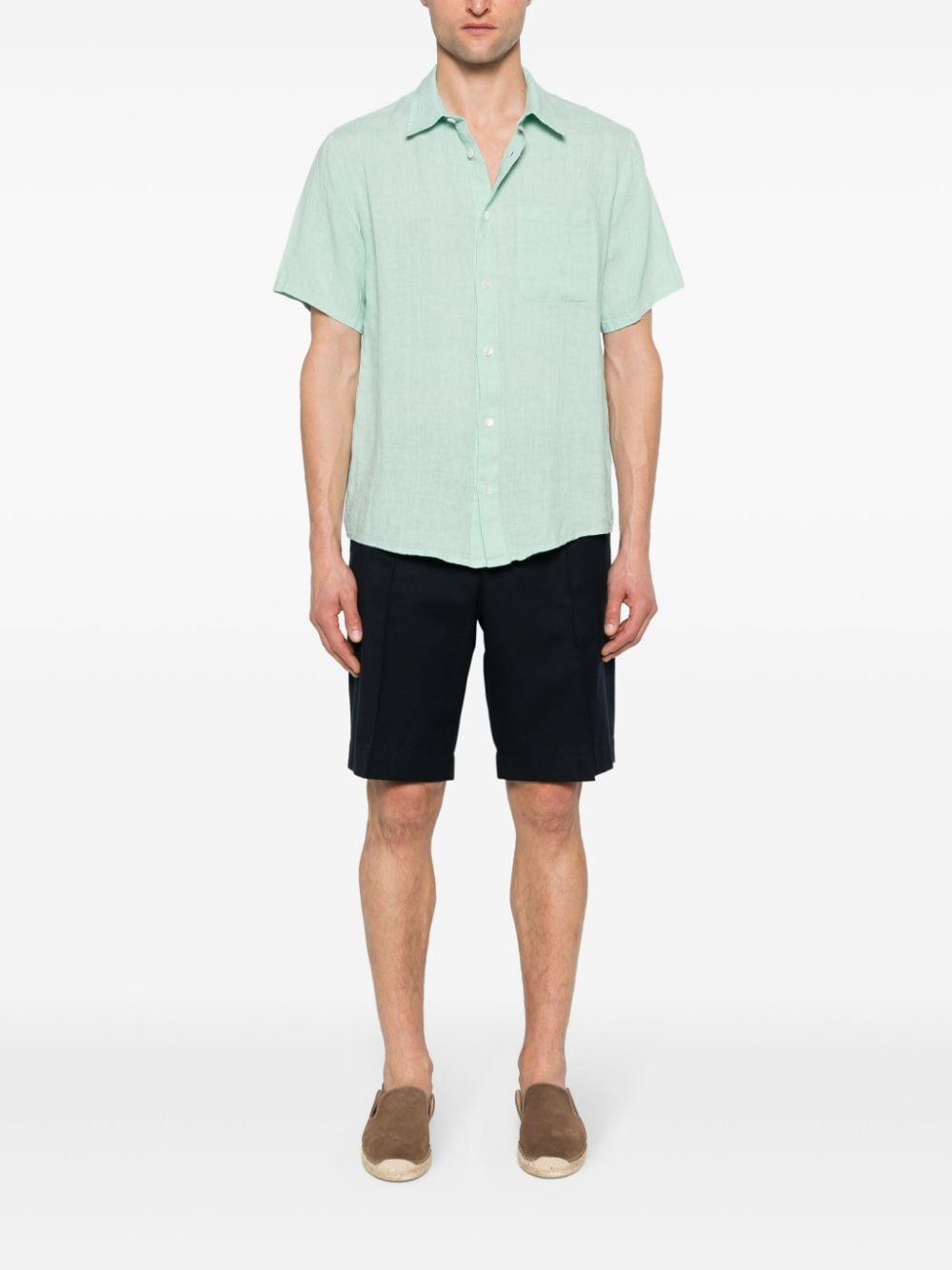 A.P.C. Bellini linen shirt - Groen