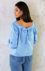 The Musthaves Musthave Strik Blouse Baby Blue