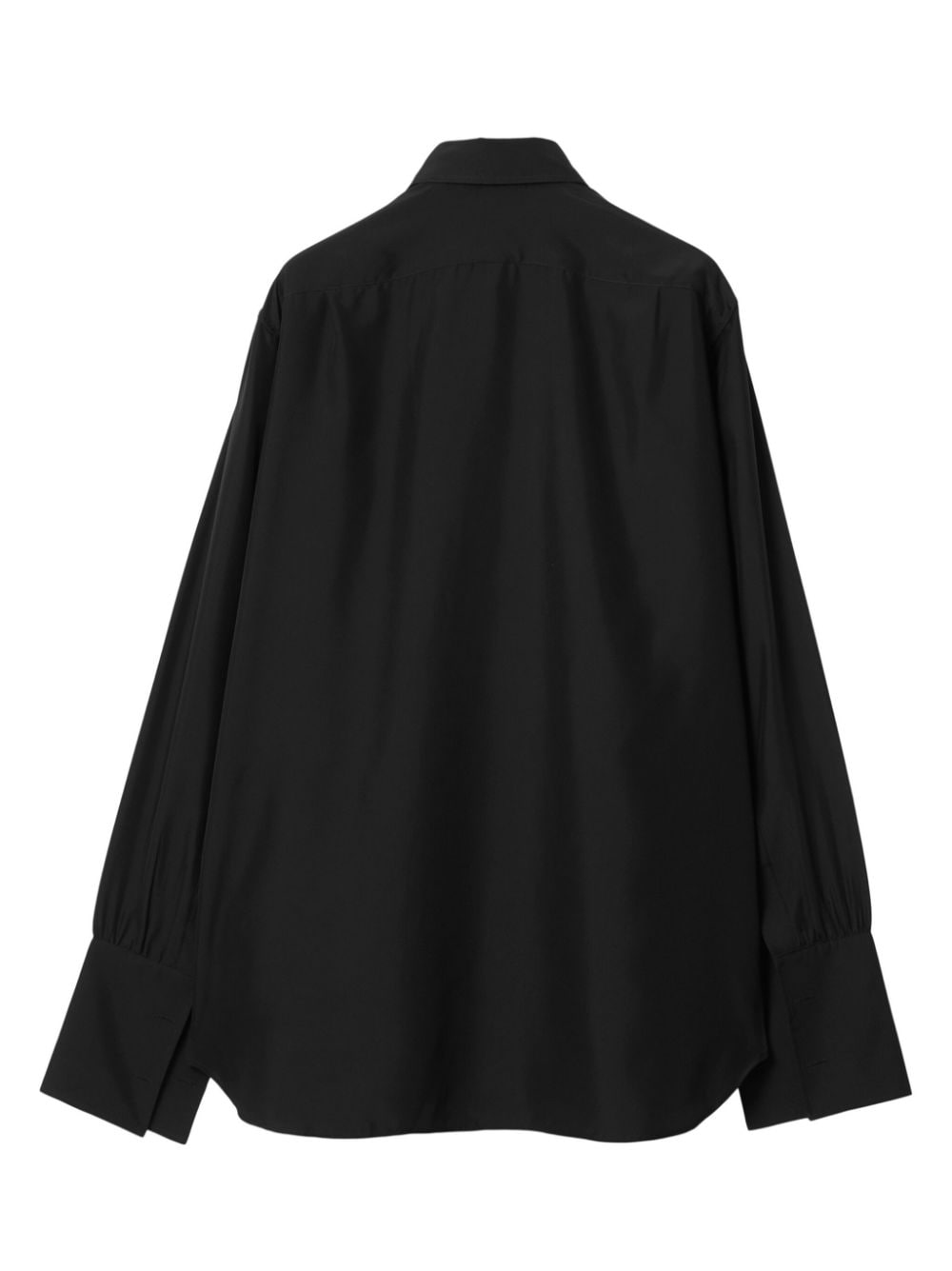 Burberry long-sleeve silk shirt - Zwart