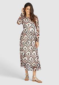 MARC AUREL Mesh-Kleid mit Ikat-Print
