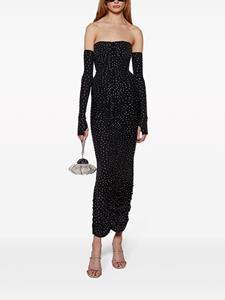 Alex Perry crystal-embellished column dress - Zwart