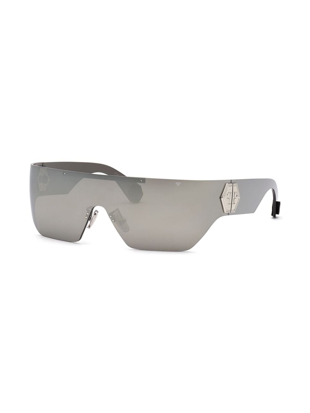 Philipp Plein Plein Hero Hexagon shield-frame sunglasses - Zilver