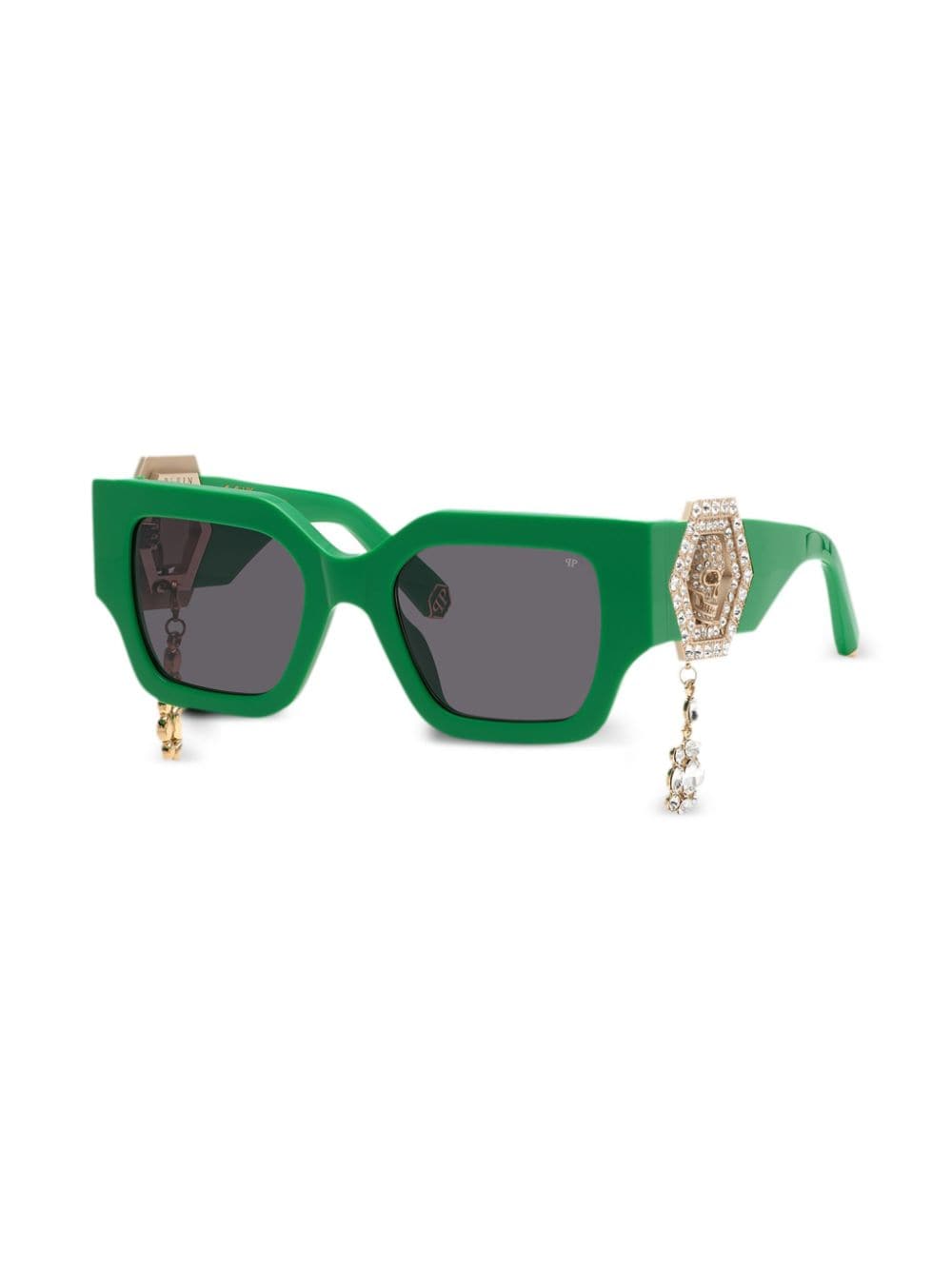 Philipp Plein Square Exclusive oversize-frame sunglasses - Groen