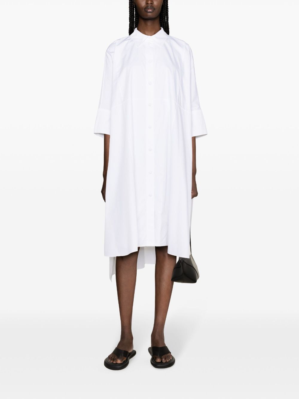 JOSEPH Maxi-jurk van biologisch katoen - Wit