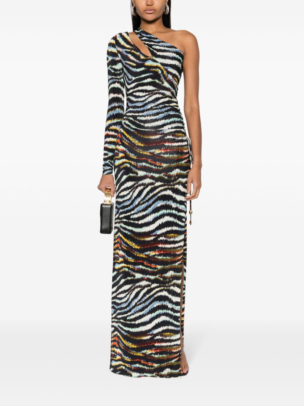 Just Cavalli zebra-print maxi dress - Zwart