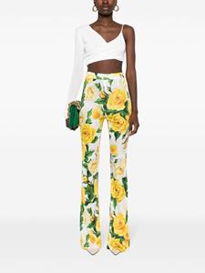 Dolce & Gabbana Broek met bloemenprint - Wit