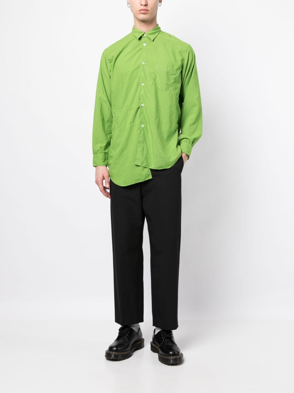 Comme Des Garçons Shirt Asymmetrisch overhemd - Groen