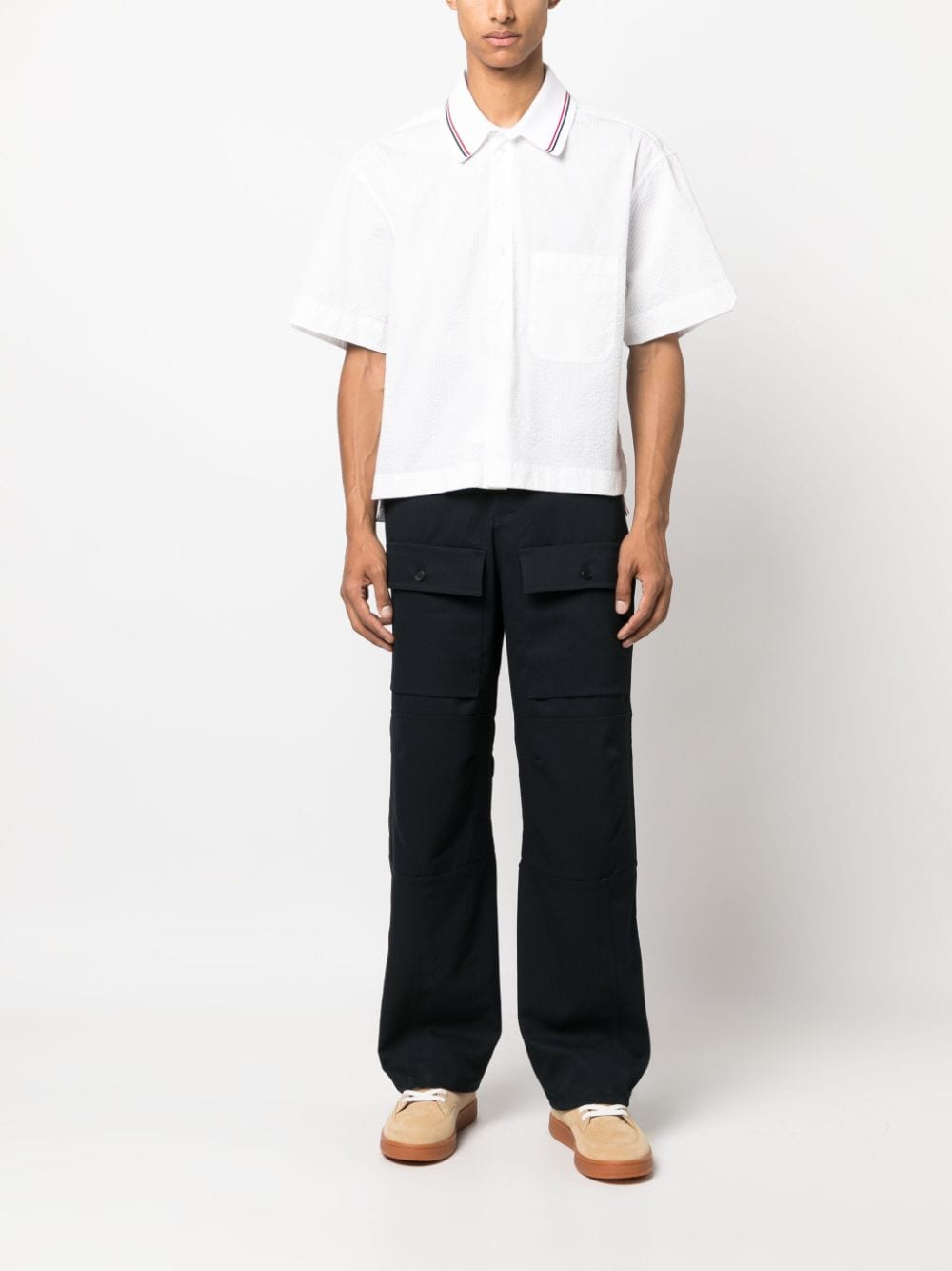 Thom Browne Overhemd met korte mouwen - Wit