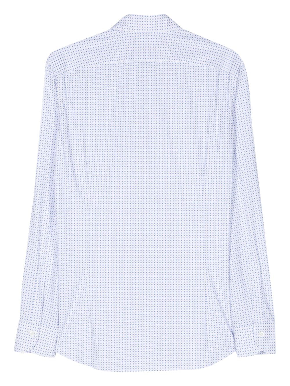 Mazzarelli geometric-pattern shirt - Wit