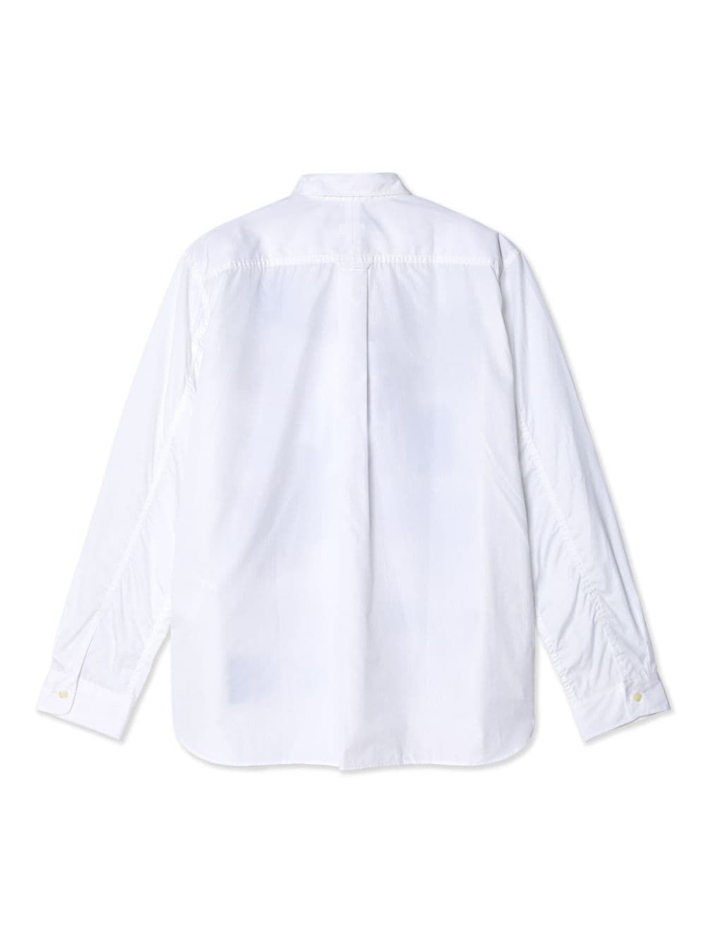 Junya Watanabe MAN patchwork-detail cotton shirt - Wit